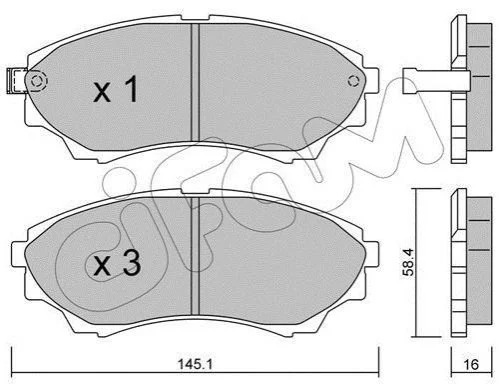 <strong>FORD гальмів.колодки передн.Ranger,Mazda BT-50 99- CIFAM 822-610-0 (фото 1)</strong>