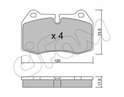 Гальмівні колодки перед. BMW 5(E39)/7(E38) 96-04 (brembo) для BMW, Maserati, Nissan CIFAM 822-645-0 фото товару