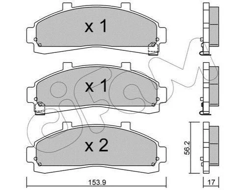 <strong>FORD USA Колодки гальмівні передн. EXPLORER 4.0 93- CIFAM 822-683-0 (фото 1)</strong>