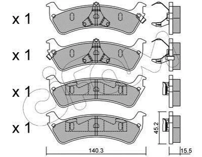 <strong>FORD колодки гальмівні дискові задн. Explorer 91-. CIFAM 822-684-0 (фото 1)</strong>