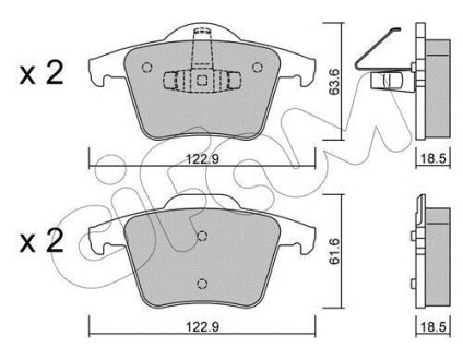 VOLVO гальмівні колодки задні XC90 02- CIFAM 822-688-0 фото товара