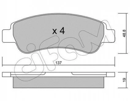 Колодки гальмівні Boxer/Ducato/Jumper (06-21) для CIFAM 822-710-0 фото товару