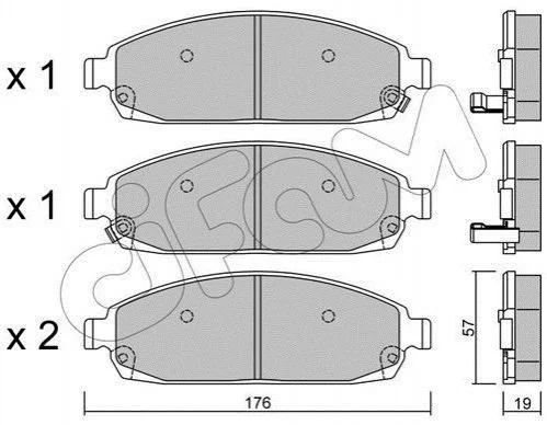 <strong>Гальмівні колодки Grand Cherokee/Commander 05-10 3.0-5.7 CIFAM 822-719-0 (фото 1)</strong>