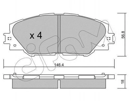 <strong>TOYOTA Тормозные колодки передн.Rav 4 III,IV 06-,Auris 10- CIFAM 822-748-0 (фото 1)</strong>