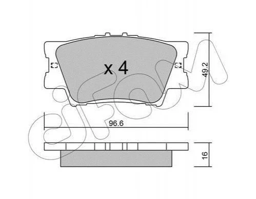 <strong>Гальмівні колодки зад.TOYOTA CAMRY/RAV4 III/RAV4 IV 2.0-3.5 06- CIFAM 822-749-0 (фото 1)</strong>