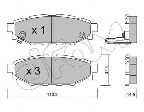 <strong>SUBARU Тормозные колодки задн. Forester,Impreza,Legacy,Outback CIFAM 822-764-0 (фото 1)</strong>