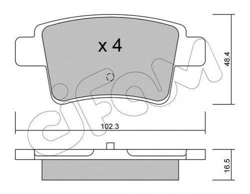 <strong>CITROEN Тормозн.колодки задн.C4 Picasso,Grand Picasso 06,Peugeot 408 10- CIFAM 822-801-0 (фото 1)</strong>