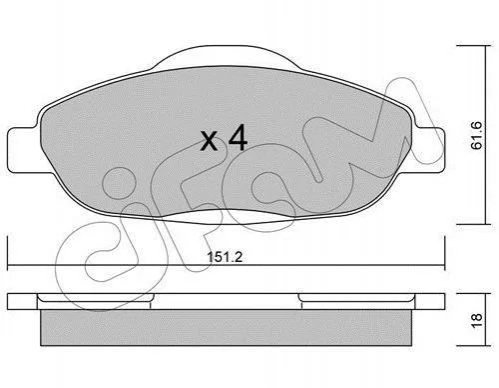 <strong>Гальмівні колодки перед. Peugeot 308 07- (Bosch) CIFAM 822-804-0 (фото 1)</strong>