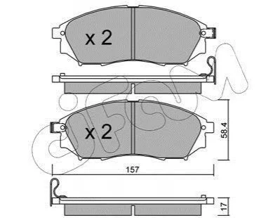 Гальмівні колодки пер. QX50/Q70/Q60/Navara/Qashqai/Murano/Pathfinder/Koleos 01- для CIFAM 822-819-0 фото товару