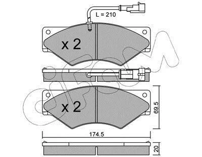 <strong>IVECO Гальмівні колодки передн. DAILY 96-99 CIFAM 822-849-1 (фото 1)</strong>