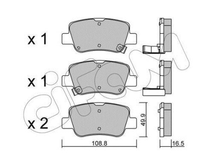 TOYOTA гальм. колодки задн. Avensis 09- CIFAM 822-881-0 фото товара