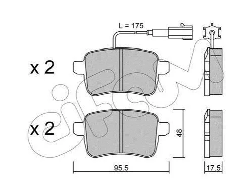 <strong>ALFA ROMEO К-т задніх гальм. колодок Giulietta 1,4-1,6 10- CIFAM 822-895-0 (фото 1)</strong>
