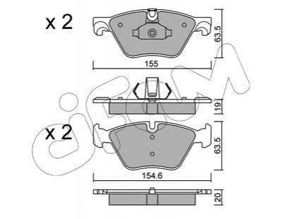 <strong>Колодки гальмівні F10/F11 (09-17) CIFAM 822-917-0 (фото 1)</strong>