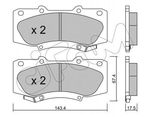 <strong>TOYOTA Тормозные колодки передн.Hilux 05- CIFAM 822-937-0 (фото 1)</strong>