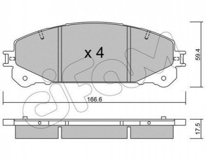 TOYOTA Колодки тормозные дисковые Lexus CIFAM 822-938-0 фото товара