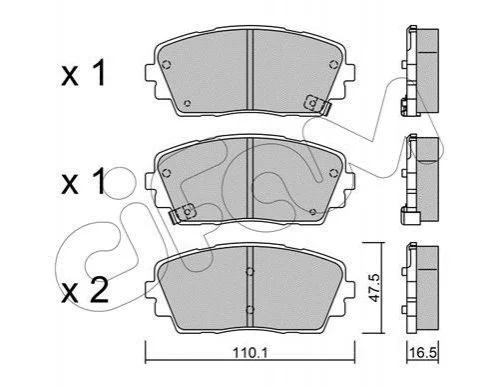 <strong>KIA Тормозные колодки передн.Picanto 11- CIFAM 822-941-0 (фото 1)</strong>