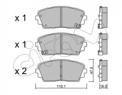 KIA Тормозные колодки передн.Picanto 11- для CIFAM 822-941-0 фото товару