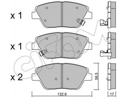 <strong>HYUNDAI Тормозн.колодки передн.Sonata NF,Kia Optima 09- CIFAM 822-945-0 (фото 1)</strong>