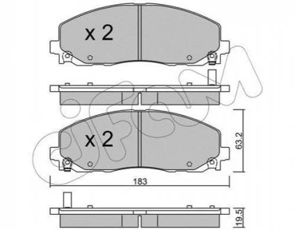 FIAT гальмівні колодки передн.Freemont,Chrysler Grand Voyager V,Lancia 2.0/3.6 11- для CIFAM 822-946-0 фото товара