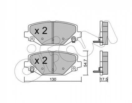 Тормозные колодки задн. Chrysler Grand Voyager для CIFAM 822-947-0 фото товару