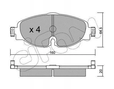 <strong>VW Тормозн.колодки передн. Golf VII,Audi A3 13-,Skoda Octavia 12- CIFAM 822-950-0 (фото 1)</strong>