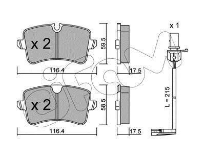 Колодки гальмівні задні Audi A6/7 11- для CIFAM 822-955-0K фото товару