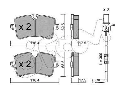 <strong>VW колодки гальмівні задні Audi A6/7 11- CIFAM 822-955-1K (фото 1)</strong>