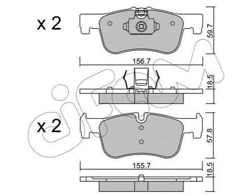 <strong>BMW Тормозн.колодки передн. 1 F20,2 F22,3 F30,4 F32,33 12- CIFAM 822-959-0 (фото 1)</strong>