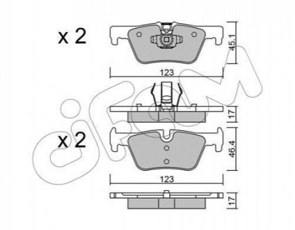 BMW Колодки торм. зад. F30/F31/F34/F35/F80/X3(F25) CIFAM 822-962-0 фото товара