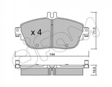 DB Колодки торм. пер. A/B/GLA-Class для CIFAM 822-965-0 фото товару
