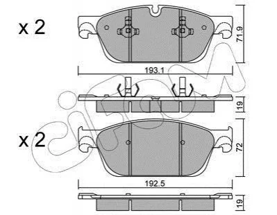 <strong>DB Колодки тормозные передн. M/GL-Class W166 12- CIFAM 822-967-0 (фото 1)</strong>