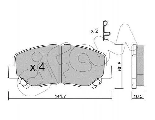 <strong>Гальмівні колодки перед. Mazda CX-5 11- Akebono CIFAM 822-969-0 (фото 1)</strong>