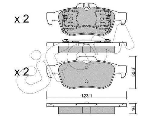 <strong>RENAULT Комплект гальмівних колодок задній LATITUDE (L70_) 1.5 dCi (L70R, L731) 10- CIFAM 822-974-0 (фото 1)</strong>