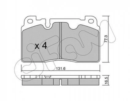 Тормозные кол. пер. AUDI Q5 12- для CIFAM 822-979-0 фото товару