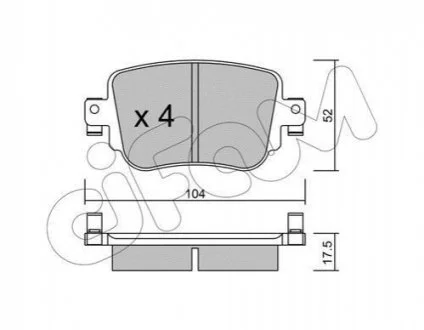 Гальмівні колодки зад. Octavia III/Sharan/Audi Q3 12- (TRW) для CIFAM 822-980-0 фото товару