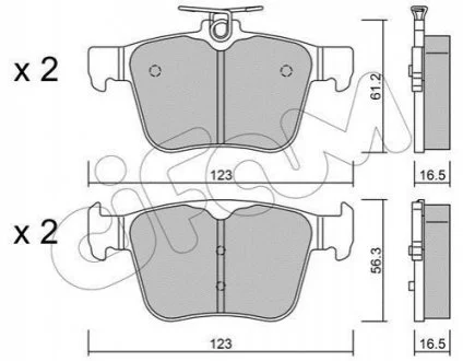 VW Тормозн.колодки задн.Audi A3,Golf VII,Touran 12- для CIFAM 822-981-0 фото товару
