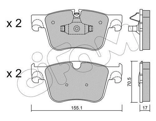 <strong>CITROEN Колодки гальмівні передні C4 Grand Picaasso, C4 Picasso, PEUGEOT 308 CIFAM 822-985-0 (фото 1)</strong>