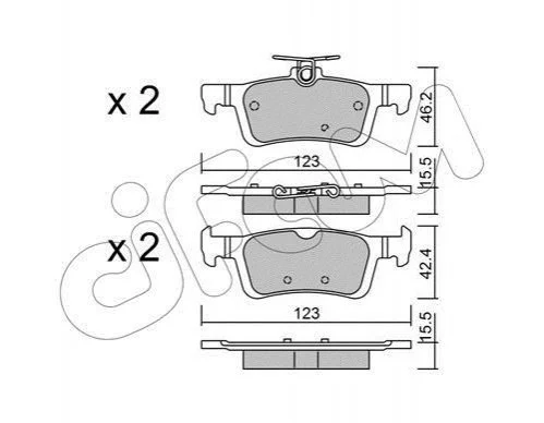<strong>PEUGEOT Тормозные колодки задн.308 13- CIFAM 822-986-0 (фото 1)</strong>
