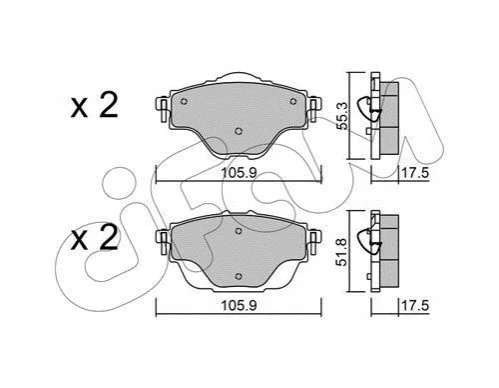<strong>CITROEN Тормозные колодки задн.C4 Grand Picaasso, C4 Picasso 13-,PEUGEOT 308 CIFAM 822-988-0 (фото 1)</strong>