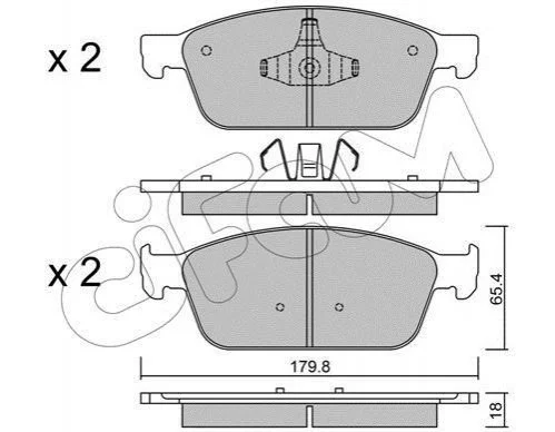 <strong>Гальмівні колодки перед. Ford Focus III/Kuga II/Connect 1.0-2.0 13- (Ate) CIFAM 822-989-0 (фото 1)</strong>