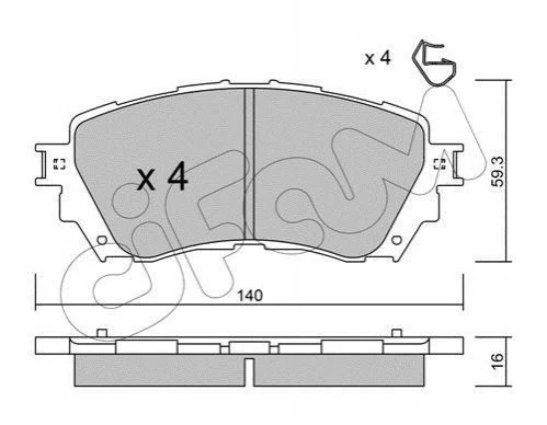 <strong>Колодки гальмівні перед. Mazda 6 (18-21) CIFAM 822-994-0 (фото 1)</strong>
