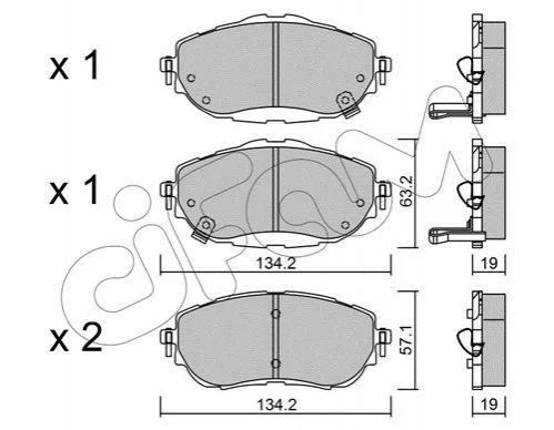 <strong>Колодки гальмівні перед. Auris/Corolla (13-18) CIFAM 822-998-0 (фото 1)</strong>