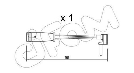 DB датчик гальм. колодок. 203, 204, 211, 220 (1шт.) CIFAM SU.129 (фото 1)
