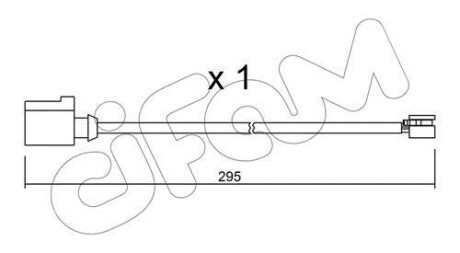 VW датчик зносу передніх гальмівних колодок Touareg 3,0-4,2 10-. CIFAM SU.273 фото товару