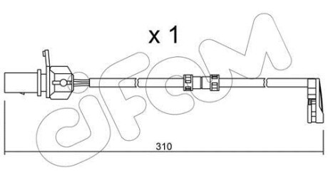 AUDI датчик гальм. колод. передній 15- CIFAM SU.290 (фото 1)