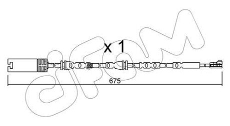 BMW датчик гальмівних колодок передн. X1 CIFAM SU.298 (фото 1)