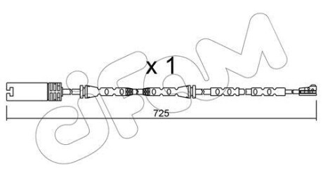 BMW датчик зносу гальм. колод. E90 CIFAM SU.302 (фото 1)