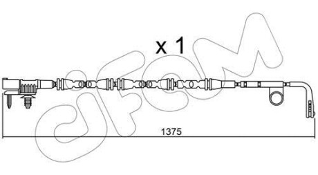 LAND ROVER датчик зносу передн. гальм. колодок CIFAM SU.315 фото товару