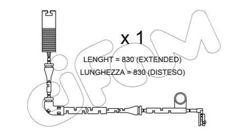 <strong>LAND ROVER датчик зносу передн. гальм. колодок Range Rover 4,4-5,0 -12 CIFAM SU.327 (фото 1)</strong>