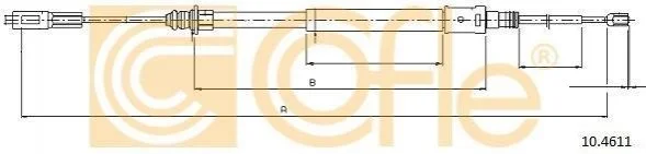 <strong>Трос ручника COFLE 10.4611 (фото 1)</strong>